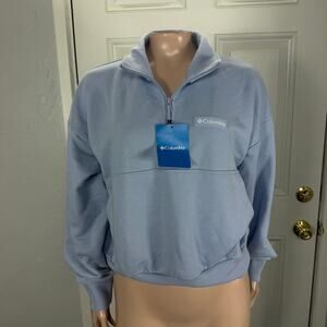 NEW Columbia Women's Shirt Small Marble Canyon French Terry Quarter zip Q30